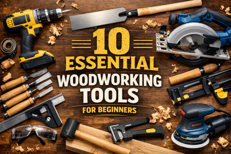 10 Essential Woodworking Tools for Beginners (Complete Starter Toolkit Guide)