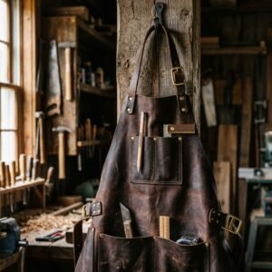 Premium Leather Woodworking Apron